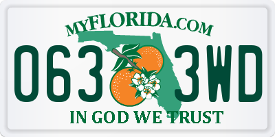 FL license plate 0633WD
