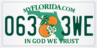 FL license plate 0633WE