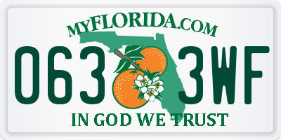 FL license plate 0633WF