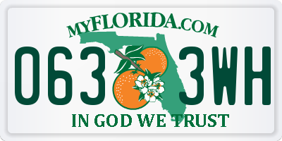 FL license plate 0633WH