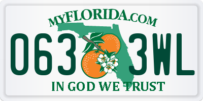 FL license plate 0633WL