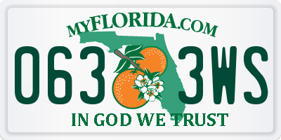 FL license plate 0633WS