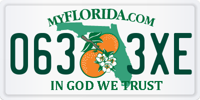 FL license plate 0633XE