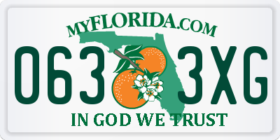 FL license plate 0633XG