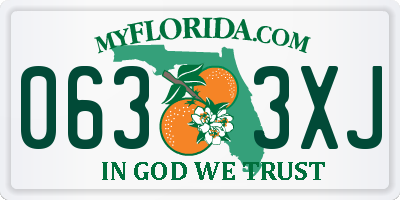 FL license plate 0633XJ