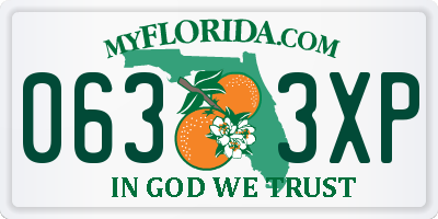 FL license plate 0633XP