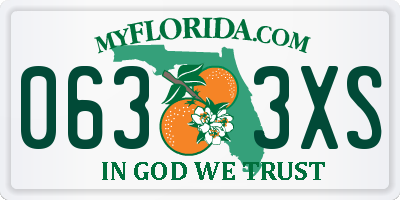 FL license plate 0633XS