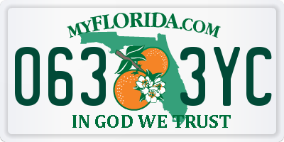 FL license plate 0633YC