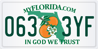 FL license plate 0633YF