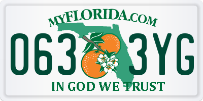 FL license plate 0633YG