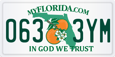 FL license plate 0633YM