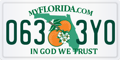 FL license plate 0633YO