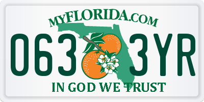 FL license plate 0633YR