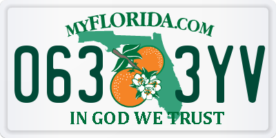 FL license plate 0633YV