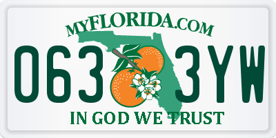 FL license plate 0633YW
