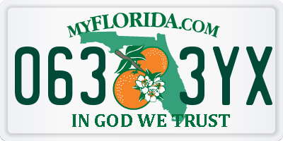 FL license plate 0633YX