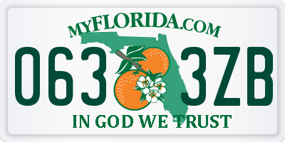 FL license plate 0633ZB