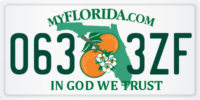 FL license plate 0633ZF
