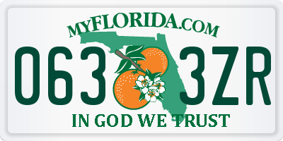 FL license plate 0633ZR