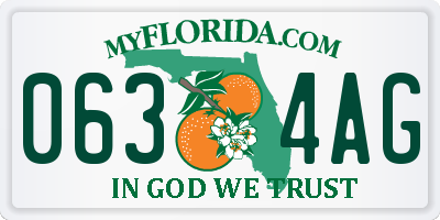 FL license plate 0634AG