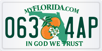 FL license plate 0634AP