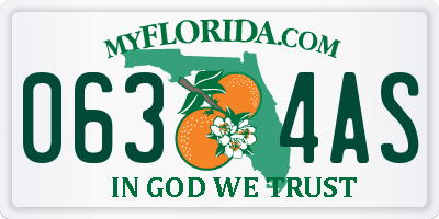 FL license plate 0634AS