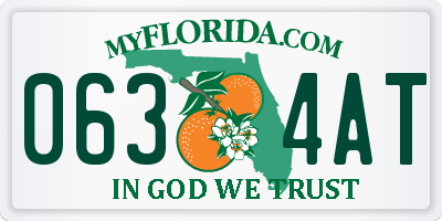 FL license plate 0634AT