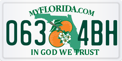 FL license plate 0634BH