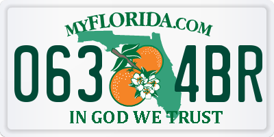 FL license plate 0634BR