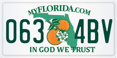FL license plate 0634BV