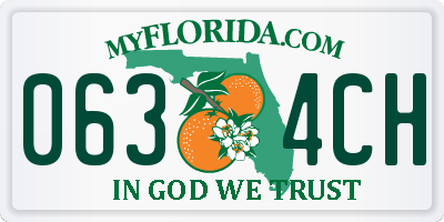 FL license plate 0634CH