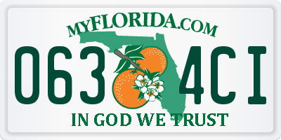 FL license plate 0634CI