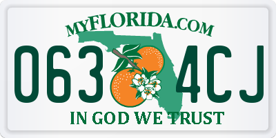 FL license plate 0634CJ