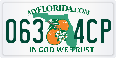 FL license plate 0634CP
