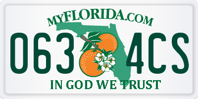 FL license plate 0634CS