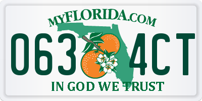 FL license plate 0634CT