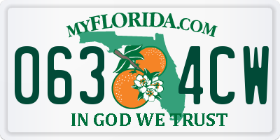 FL license plate 0634CW