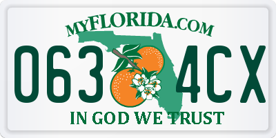 FL license plate 0634CX