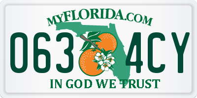 FL license plate 0634CY