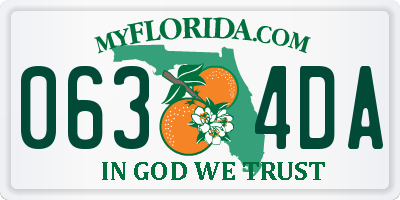 FL license plate 0634DA