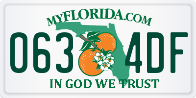 FL license plate 0634DF