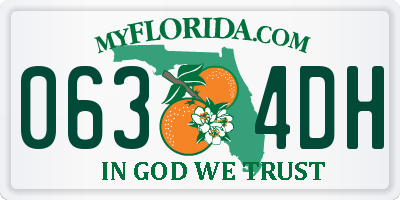 FL license plate 0634DH