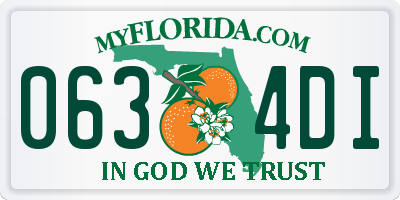 FL license plate 0634DI