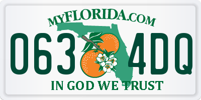 FL license plate 0634DQ