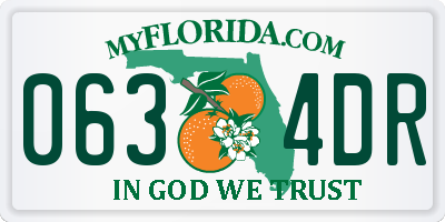 FL license plate 0634DR