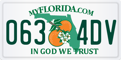 FL license plate 0634DV