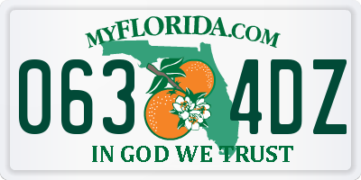 FL license plate 0634DZ