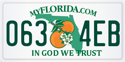 FL license plate 0634EB