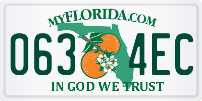 FL license plate 0634EC