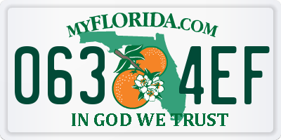 FL license plate 0634EF